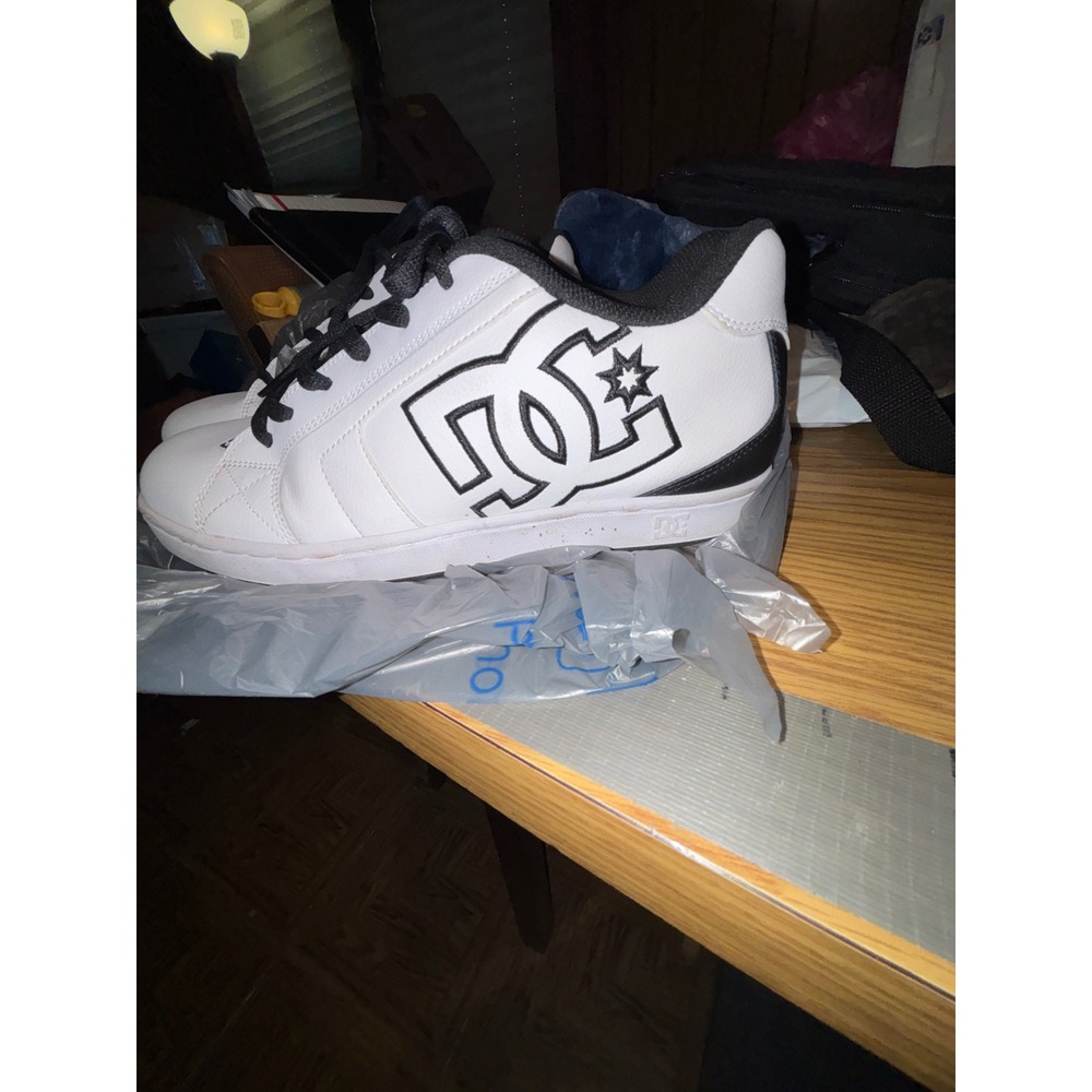 DC Shoes Mens White Black Lace Up Skate Sneakers Size 10 USA - Picture 6 of 9